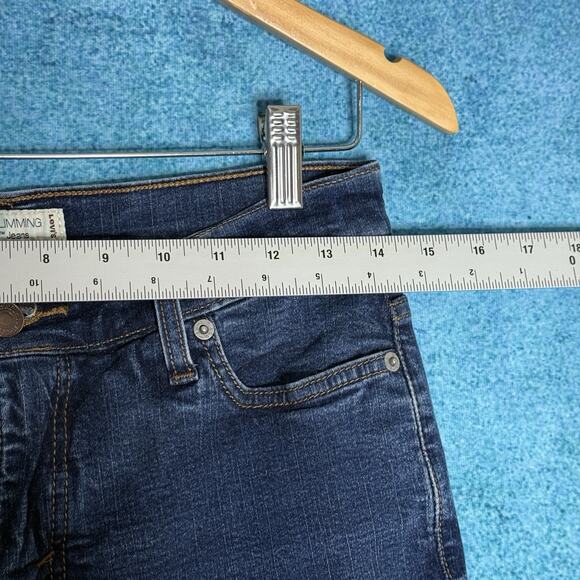 Levi's 512 Jeans Womens 10 Long Blue Perfectly Slimming Boot Cut Dark Wash Denim - Picture 5 of 16